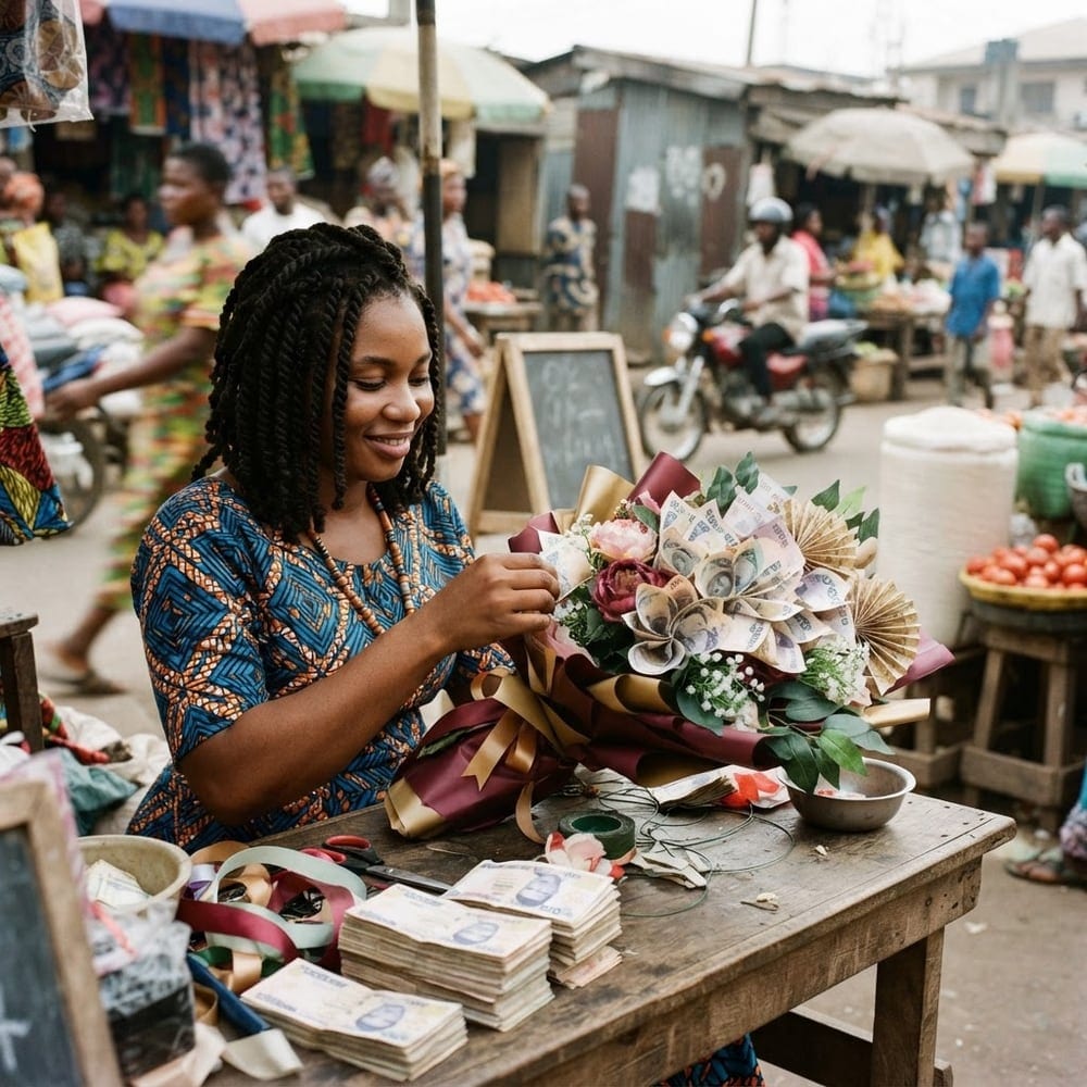 Naira money bouquet